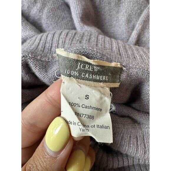 J. Crew Purple 100% Cashmere Turtleneck Sweater - Women’s Size Small 2199 - Picture 3 of 6